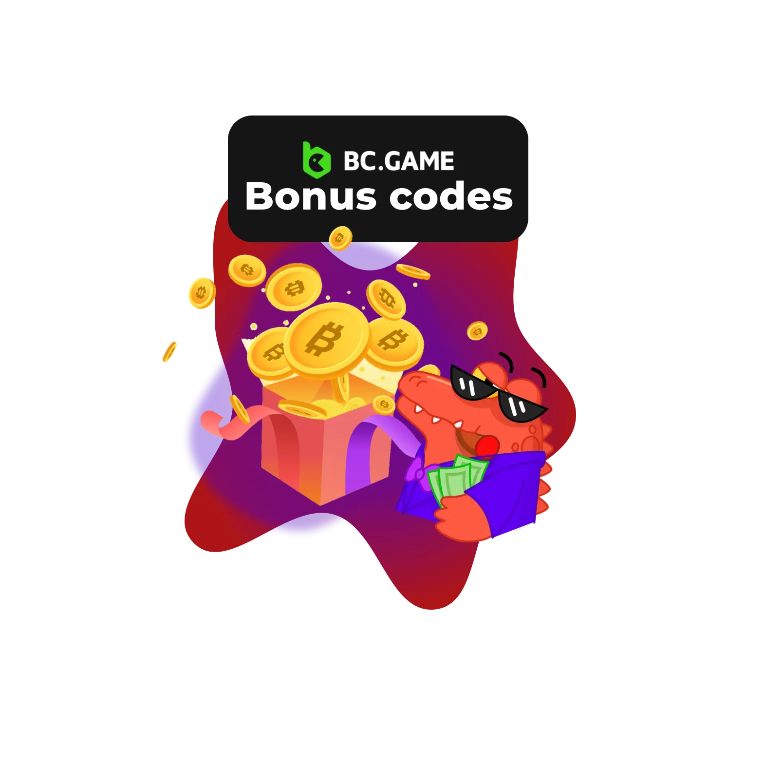 BC.Game bonus code banner for Iran, advertising special bonus codes with attractive graphics and tempting offers for new and existing players in Iran.